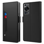 For Huawei P60 Phone Case with Mirror Card Holder PU Leather Stand Phone Cover