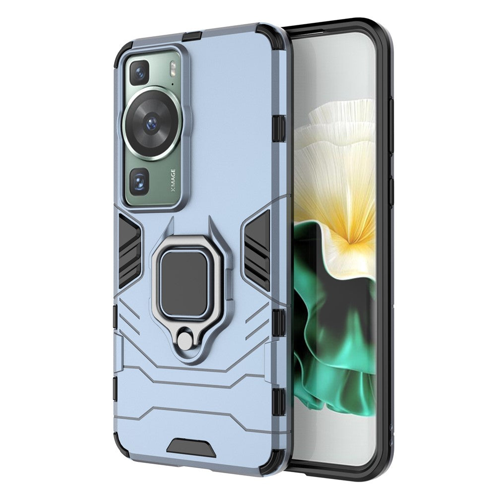 Huawei P60/P60 Pro mobilskal TPU+PC stötsäkert fodral med ringhållare och stöd