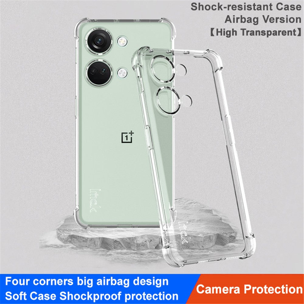 IMAK til OnePlus Nord 3 5G / Ace 2V Fleksibelt TPU Telefoncover Dråbesikkert Airbag Klart Bagcover