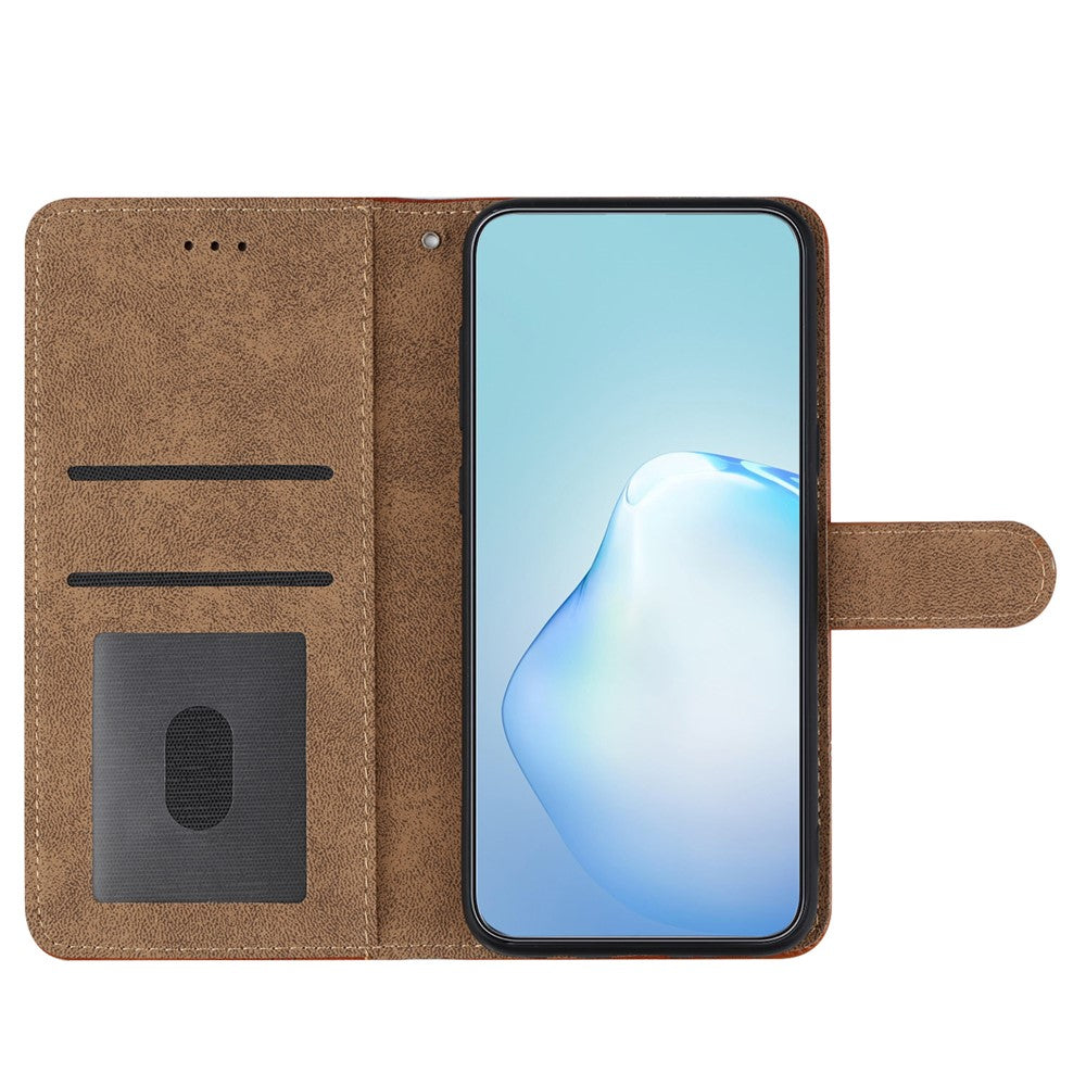 For Xiaomi 13 Lite / Civi 2 5G Skin-touch Imprinted Line Cover PU Leather Phone Shell with Wallet Stand