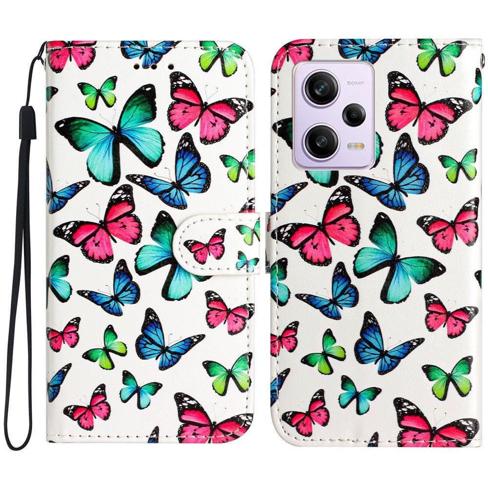 Xiaomi Poco X5 Pro 5G / Redmi Note 12 Pro Speed 5G / Note 12 Pro 5G Mönstertryck mobilskal PU-läder Plånboksfodral