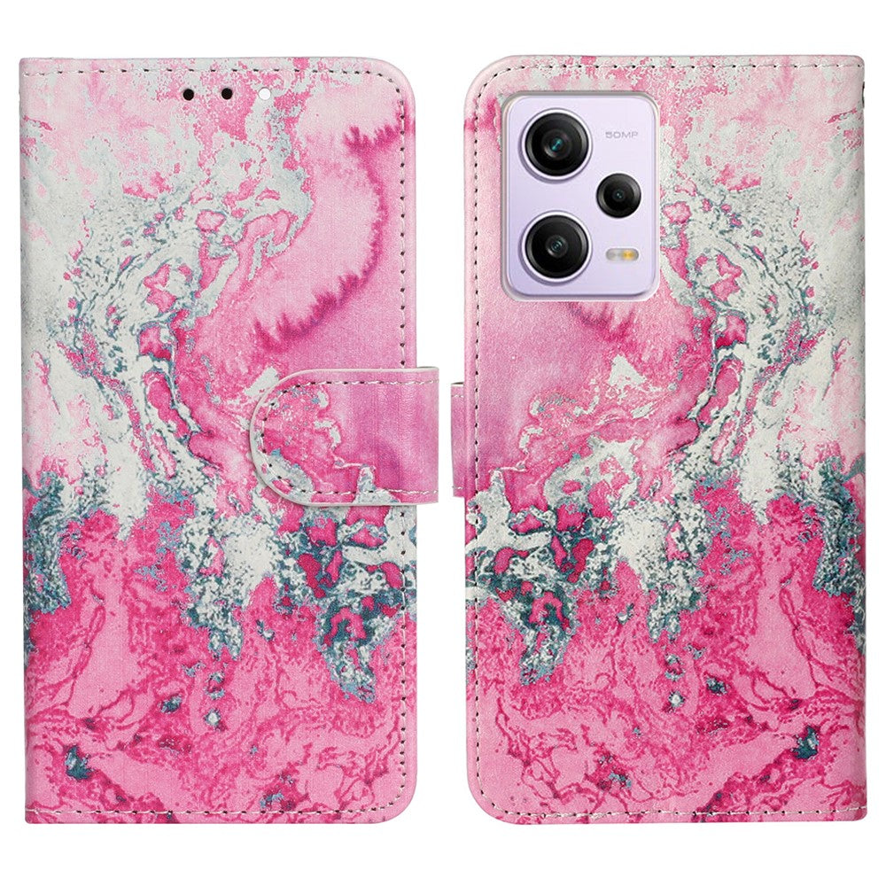 Xiaomi Redmi Note 12 Pro 5G / Note 12 Pro Speed 5G / Poco X5 Pro 5G Lädermobilskal Mönstertryck Flip Plånboksfodral