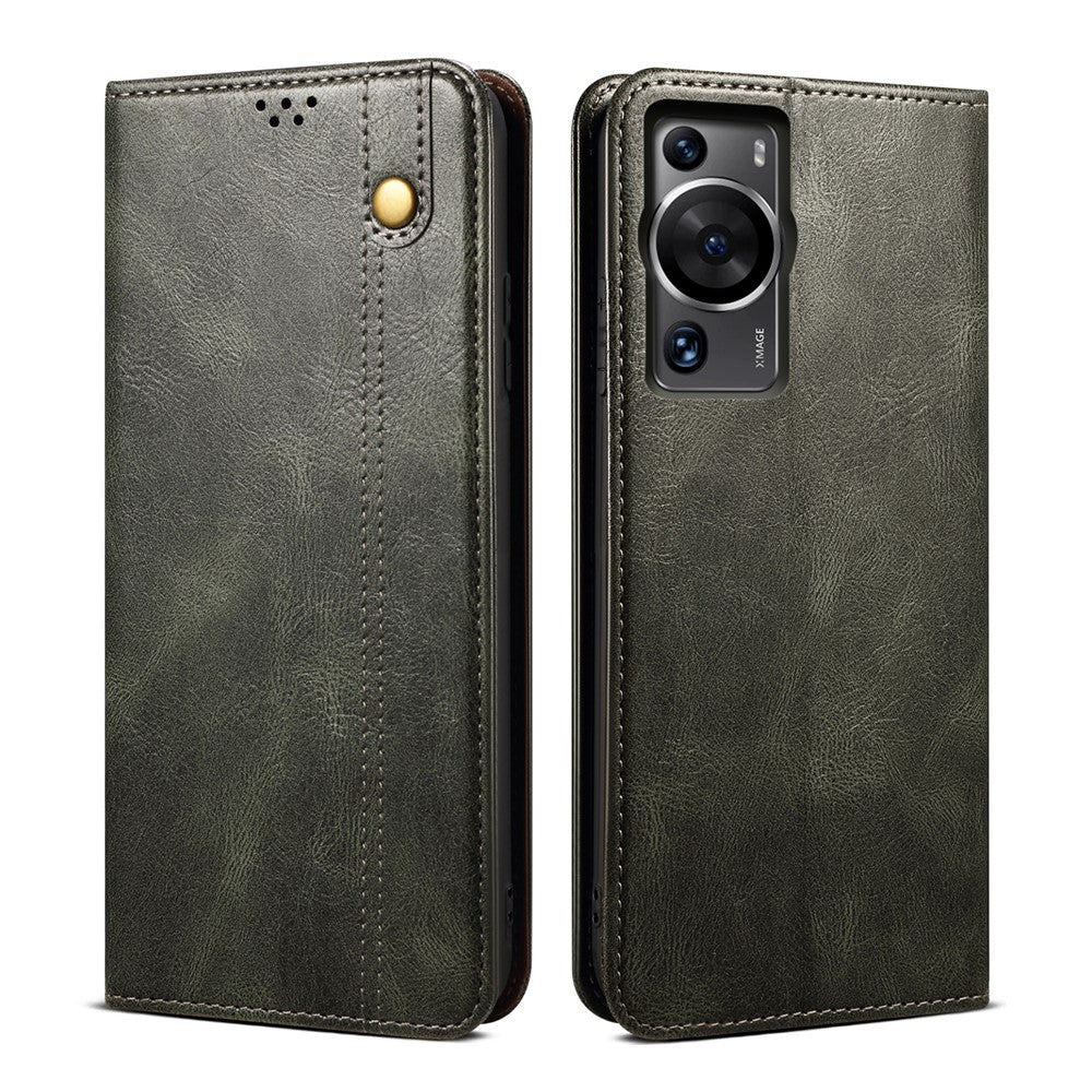 Huawei P60 Pro / P60 mobilskal Waxy Crazy Horse Texture Stand Plånbok Läder Mobilskal