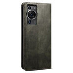 Huawei P60 Pro / P60 mobilskal Waxy Crazy Horse Texture Stand Plånbok Läder Mobilskal