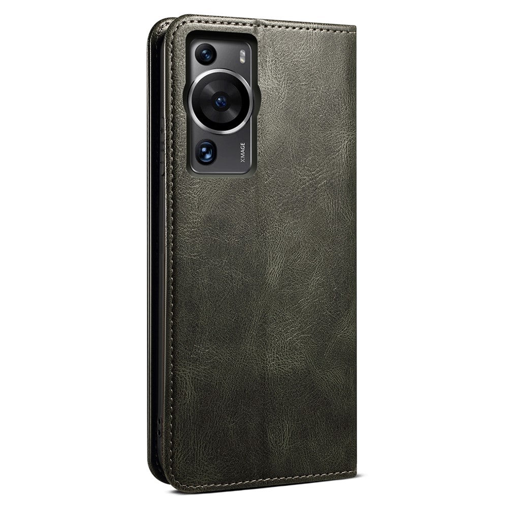 Huawei P60 Pro / P60 mobilskal Waxy Crazy Horse Texture Stand Plånbok Läder Mobilskal