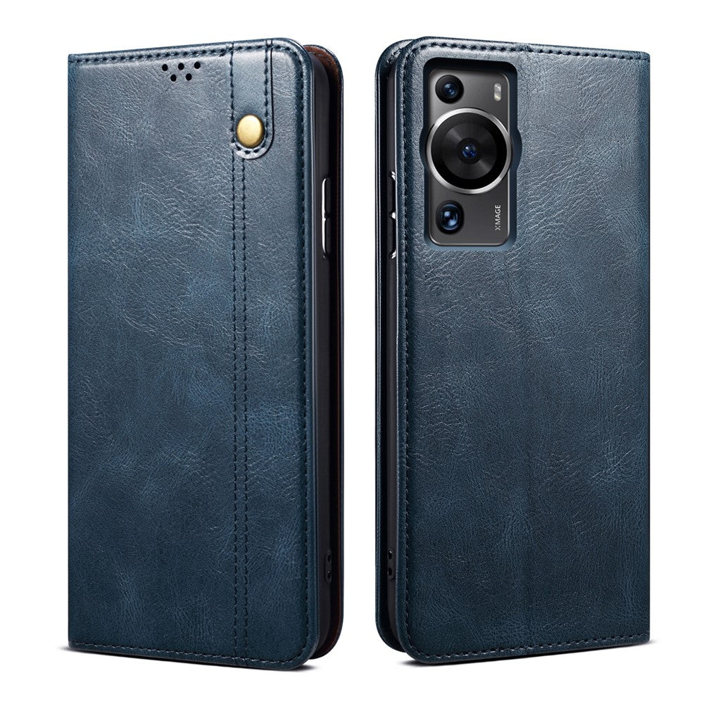 Huawei P60 Pro / P60 mobilskal Waxy Crazy Horse Texture Stand Plånbok Läder Mobilskal