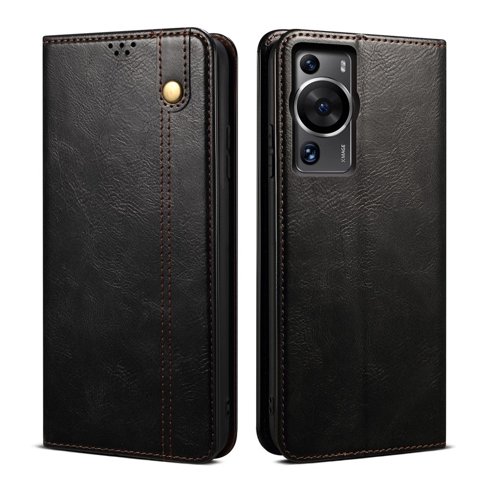 Huawei P60 Pro / P60 mobilskal Waxy Crazy Horse Texture Stand Plånbok Läder Mobilskal