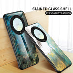 For Honor X9a 5G telefoncover marmormønster ridsefrit hærdet glas + PC + TPU cover