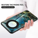 For Honor X9a 5G telefoncover marmormønster ridsefrit hærdet glas + PC + TPU cover