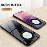 For Honor X9a 5G Stjernehimmel Mønster Telefoncover PC+TPU+Hærdet Glas Anti-ridse Cover