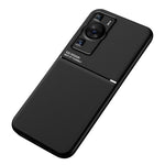 Huawei P60 Lines Printed Anti-fall-mobilskal PU-läder + TPU-skal