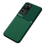 Huawei P60 Lines Printed Anti-fall-mobilskal PU-läder + TPU-skal