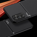 Til Samsung Galaxy A34 5G Smartphone Cover Linjer Præget Læder+TPU Mobiltelefon Cover