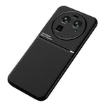 Oppo Find X6 Lines Printed Phone Case Reptåligt Läder + TPU-fodral