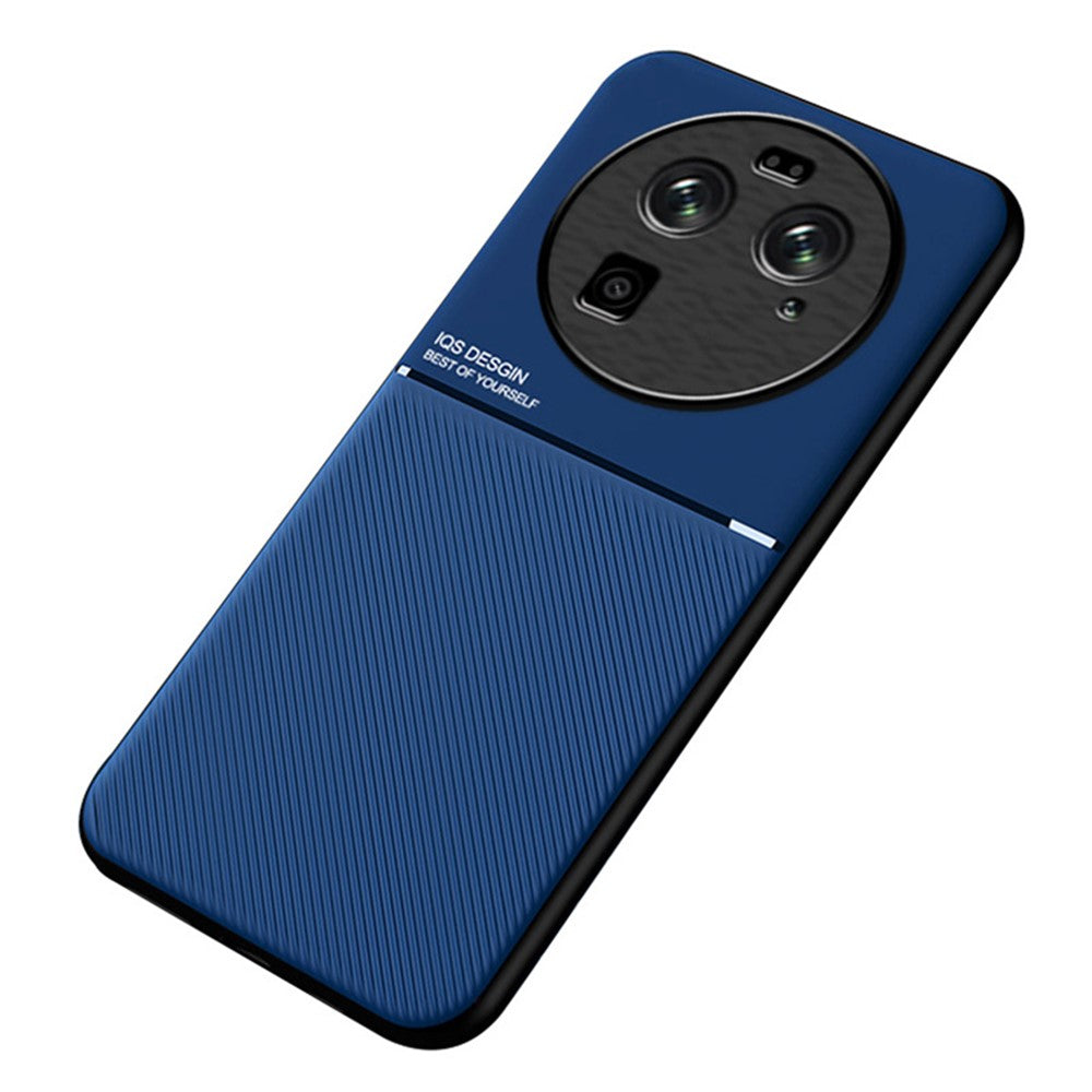 Oppo Find X6 Lines Printed Phone Case Reptåligt Läder + TPU-fodral