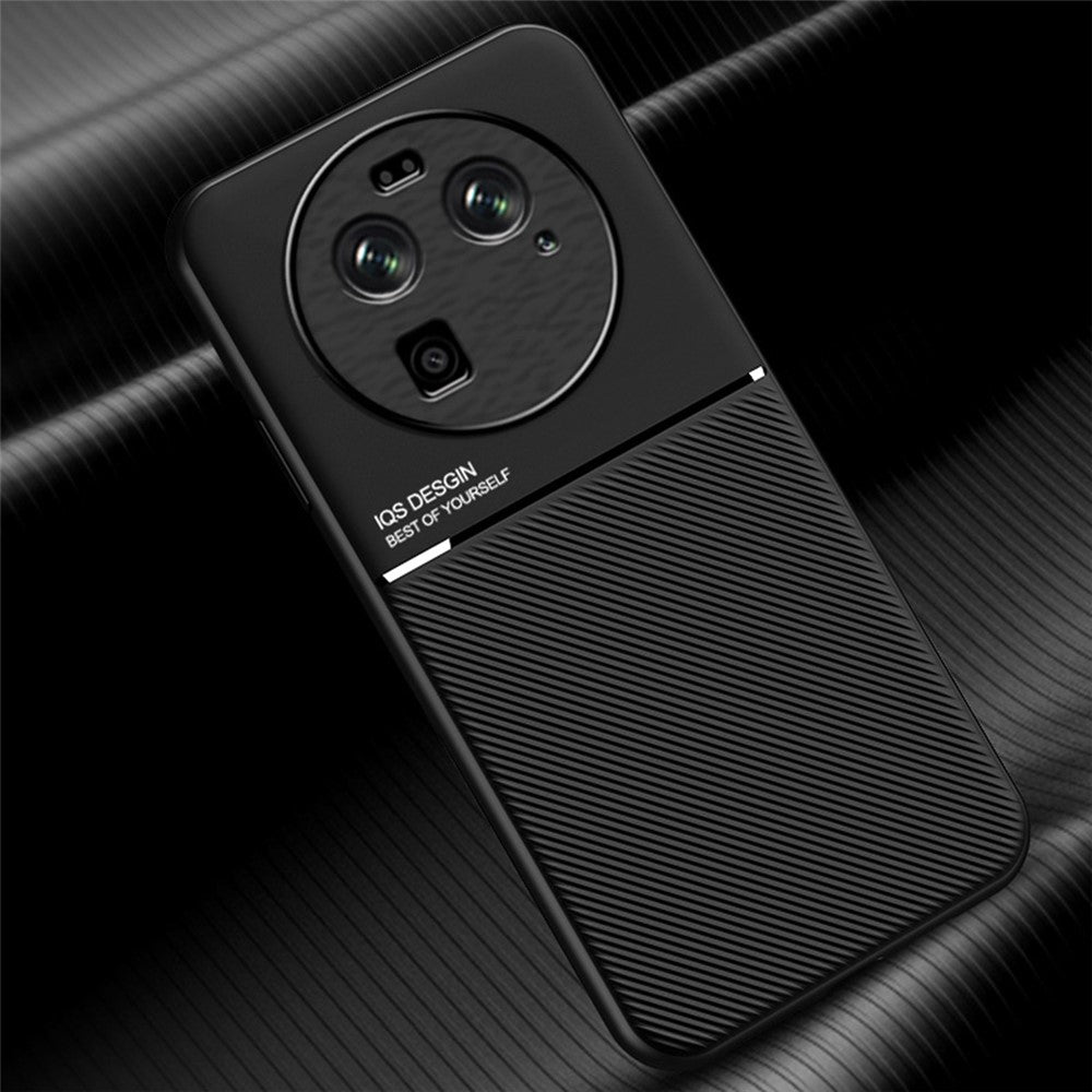 Oppo Find X6 Lines Printed Phone Case Reptåligt Läder + TPU-fodral