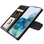 HANMAN Mill-serien för Samsung Galaxy S20 5G / 4G Läderfodral med stativ, plånbok, fallskyddande mobilfodral