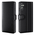 For Samsung Galaxy A24 4G (162.1 x 77.6 x 8.3mm) Flip Stand Drop-proof Cover Genuine Cow Leather Phone Wallet Case