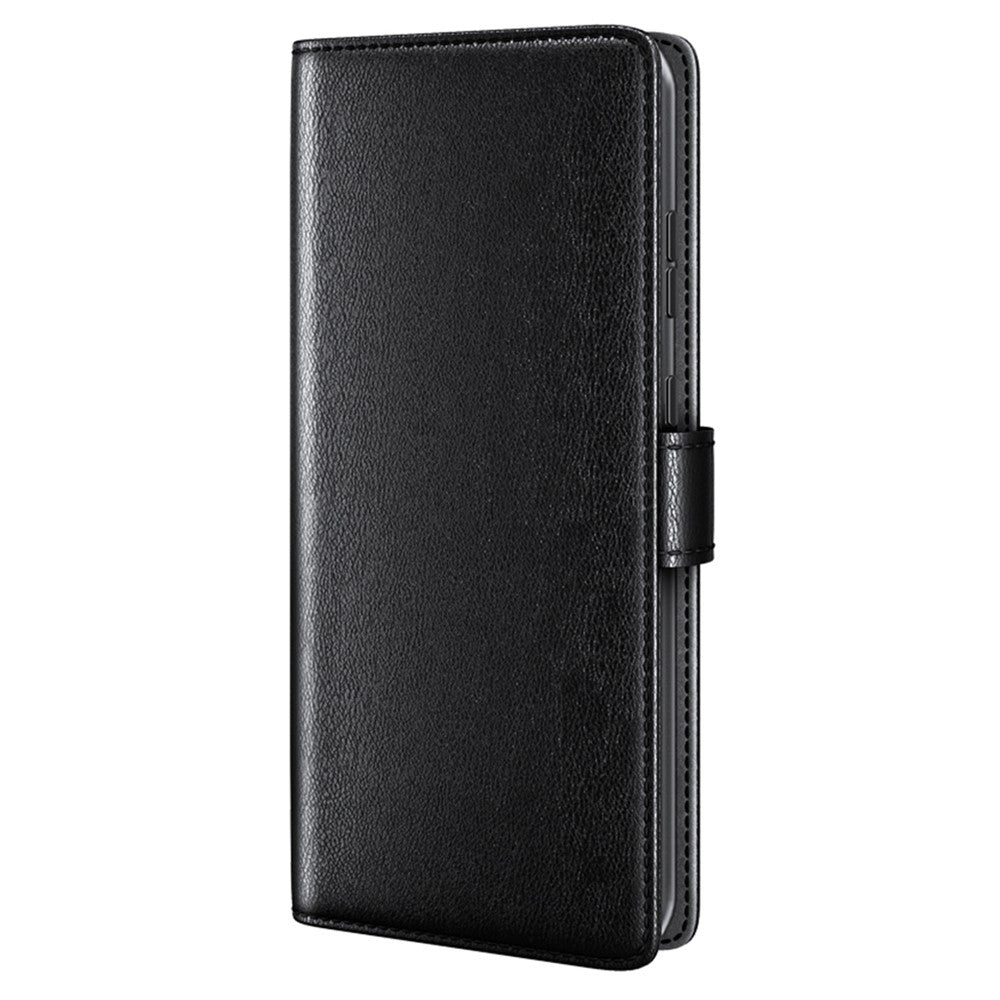 For Samsung Galaxy A24 4G (162.1 x 77.6 x 8.3mm) Flip Stand Drop-proof Cover Genuine Cow Leather Phone Wallet Case