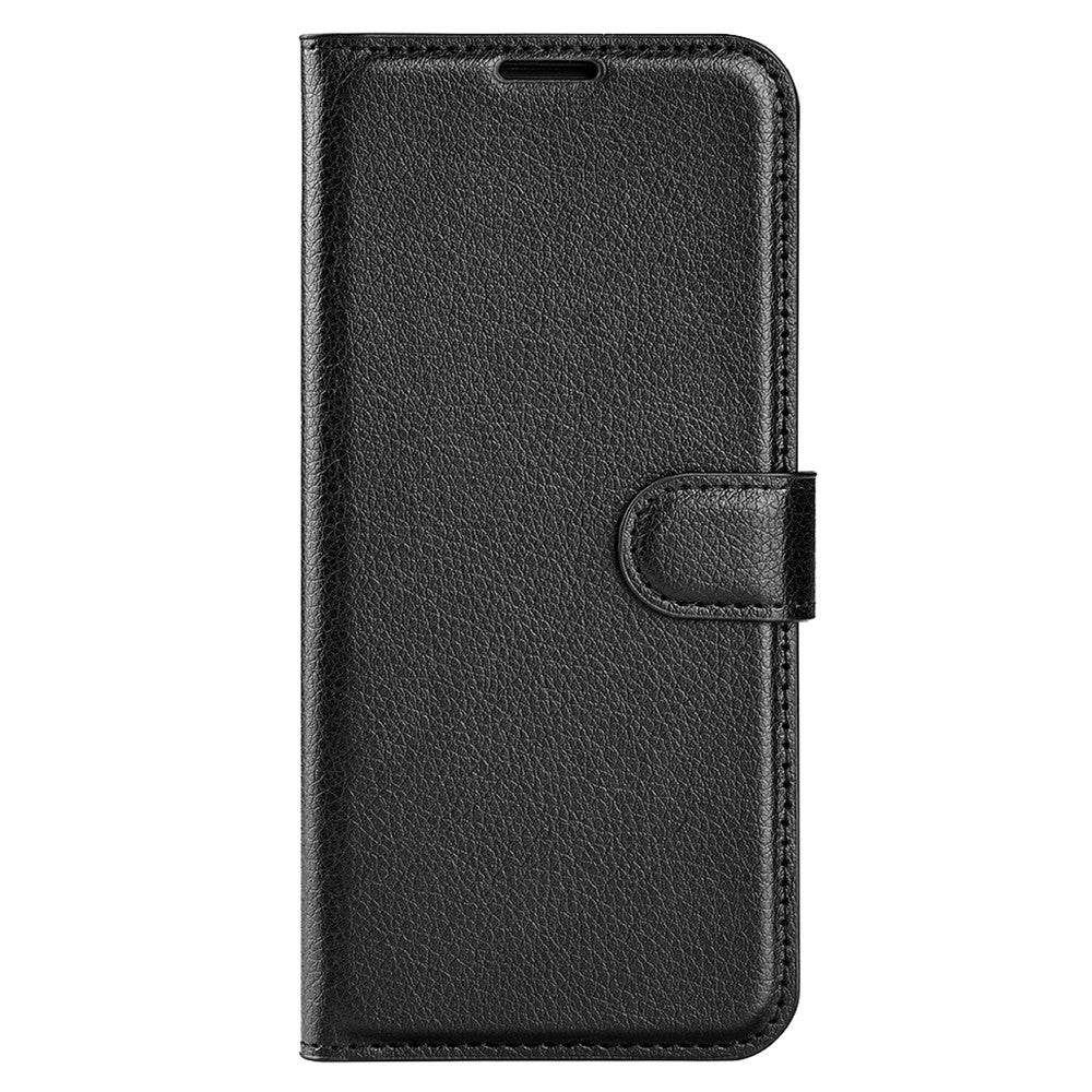 For Samsung Galaxy A24 4G (162.1 x 77.6 x 8.3mm) PU Leather Wallet Shell Litchi Texture Phone Case Flip Stand Cover