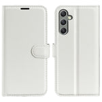 For Samsung Galaxy A24 4G (162.1 x 77.6 x 8.3mm) PU Leather Wallet Shell Litchi Texture Phone Case Flip Stand Cover