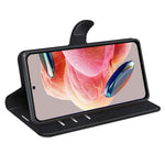 For Xiaomi Redmi Note 12 4G Litchi Texture PU Leather Wallet Anti-drop Shell Flip Stand Phone Case