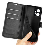 For Xiaomi Redmi Note 12 4G Litchi Texture PU Leather Wallet Anti-drop Shell Flip Stand Phone Case