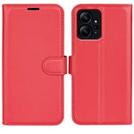 Xiaomi Redmi Note 12 4G Litchi Texture PU Läder Plånbok Anti-fall Shell Flip Stand mobilskal