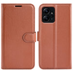 Xiaomi Redmi Note 12 4G Litchi Texture PU Läder Plånbok Anti-fall Shell Flip Stand mobilskal