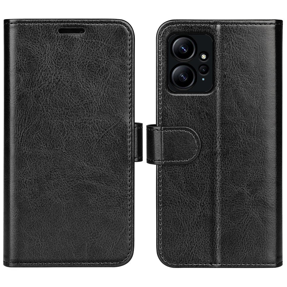 For Xiaomi Redmi Note 12 4G Crazy Horse Texture Drop-proof Phone Case PU Leather Wallet Flip Stand Cover