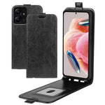 For Xiaomi Redmi Note 12 4G Vertical Flip Phone Case Crazy Horse Texture Card Holder PU Leather Protective Cover
