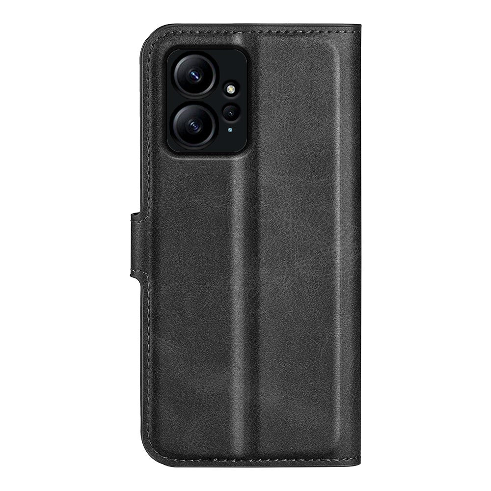 For Xiaomi Redmi Note 12 4G Leather Wallet Protective Shell Calf Texture Square Clasp Stand Phone Case