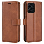 For Xiaomi Redmi Note 12 4G Leather Wallet Protective Shell Calf Texture Square Clasp Stand Phone Case