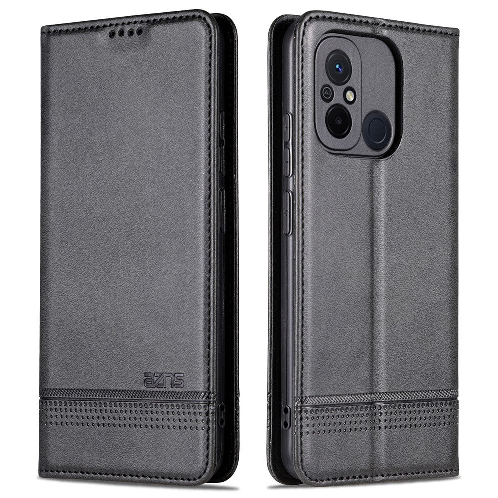 AZNS For Xiaomi Poco C55 4G / Redmi 11A 4G / Redmi 12C 4G Leather Phone Case Wallet Stand Smartphone Cover