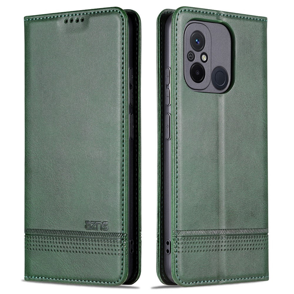 AZNS For Xiaomi Poco C55 4G / Redmi 11A 4G / Redmi 12C 4G Leather Phone Case Wallet Stand Smartphone Cover