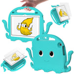 For Lenovo Tab M10 (Gen 3) Tablet EVA Case Cartoon Octopus Hand Grip Tablet Cover with Shoulder Strap