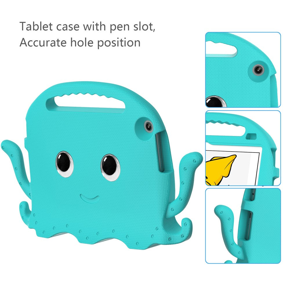 For Lenovo Tab M10 (Gen 3) Tablet EVA Case Cartoon Octopus Hand Grip Tablet Cover with Shoulder Strap