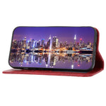 Phone Case for Samsung Galaxy A24 4G (162.1 x 77.6 x 8.3mm) , Imprinted Rhombus Pattern Wallet Calf Texture PU Leather Stand Phone Cover