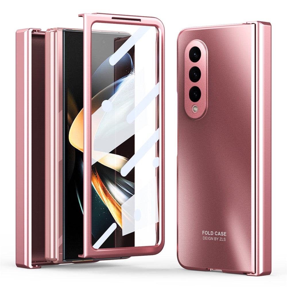 Til Samsung Galaxy Z Fold4 5G Hard PC Telefoncover Anti-fald Beskyttende Telefoncover med Skærmfilm