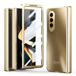 Til Samsung Galaxy Z Fold4 5G Hard PC Telefoncover Anti-fald Beskyttende Telefoncover med Skærmfilm