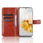 For Huawei P60 Pro / P60 Anti-Dust Crazy Horse Texture Wallet Phone Case PU Leather Phone Stand Cover