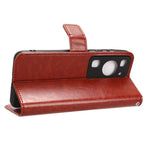For Huawei P60 Pro / P60 Anti-Dust Crazy Horse Texture Wallet Phone Case PU Leather Phone Stand Cover