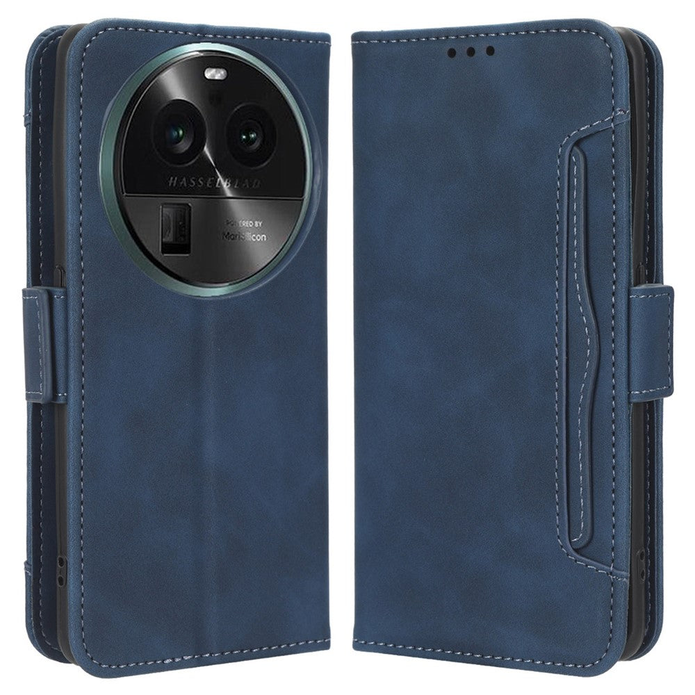 Oppo Find X6 Stativfunktion mobilskal Flera Kortfatt Läder mobilfodral Plånboksfodral