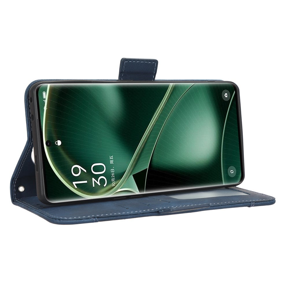 Oppo Find X6 Stativfunktion mobilskal Flera Kortfatt Läder mobilfodral Plånboksfodral