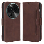 Wallet Phone Shell for Oppo Find X6 Pro Leather Flip Cover Multiple Card Slots Phone Case with Stand