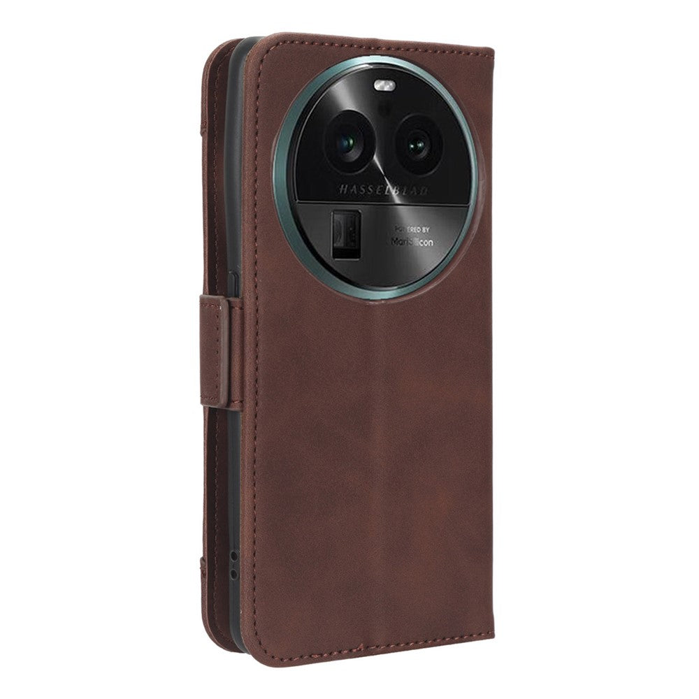 Wallet Phone Shell for Oppo Find X6 Pro Leather Flip Cover Multiple Card Slots Phone Case with Stand