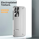 Samsung Galaxy S22 Ultra 5G Reptåligt hårt PC-skal Galvaniserad design Stativ Skyddande fodral