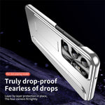 Samsung Galaxy S22 Ultra 5G Reptåligt hårt PC-skal Galvaniserad design Stativ Skyddande fodral