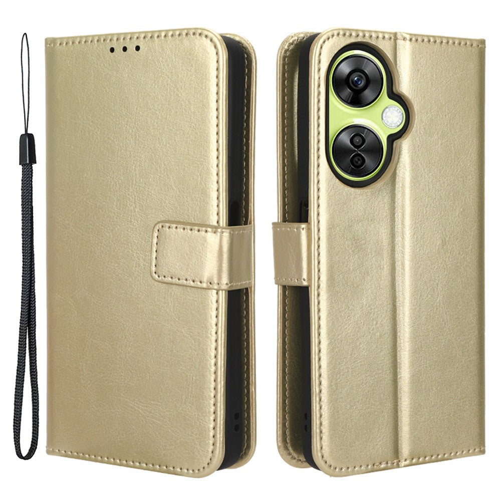 For OnePlus Nord CE 3 Lite 5G / Nord N30 5G Phone Leather Case Wallet Stand Crazy Horse Texture Phone Cover