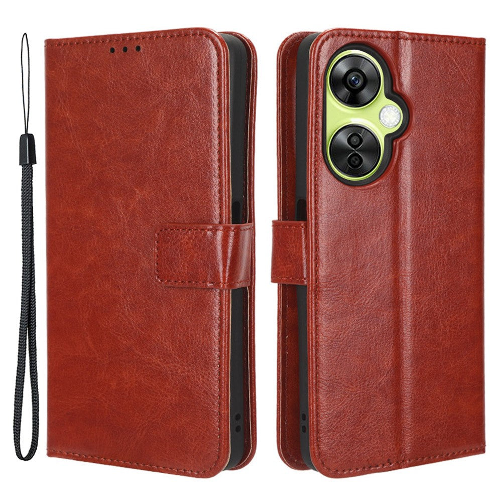 OnePlus Nord CE 3 Lite 5G / Nord N30 5G mobilfodral i läder, plånboksfodral med stativ, Crazy Horse Texture Phone Cover